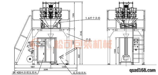 全自动糖果袋中袋颗粒称重包装机图片